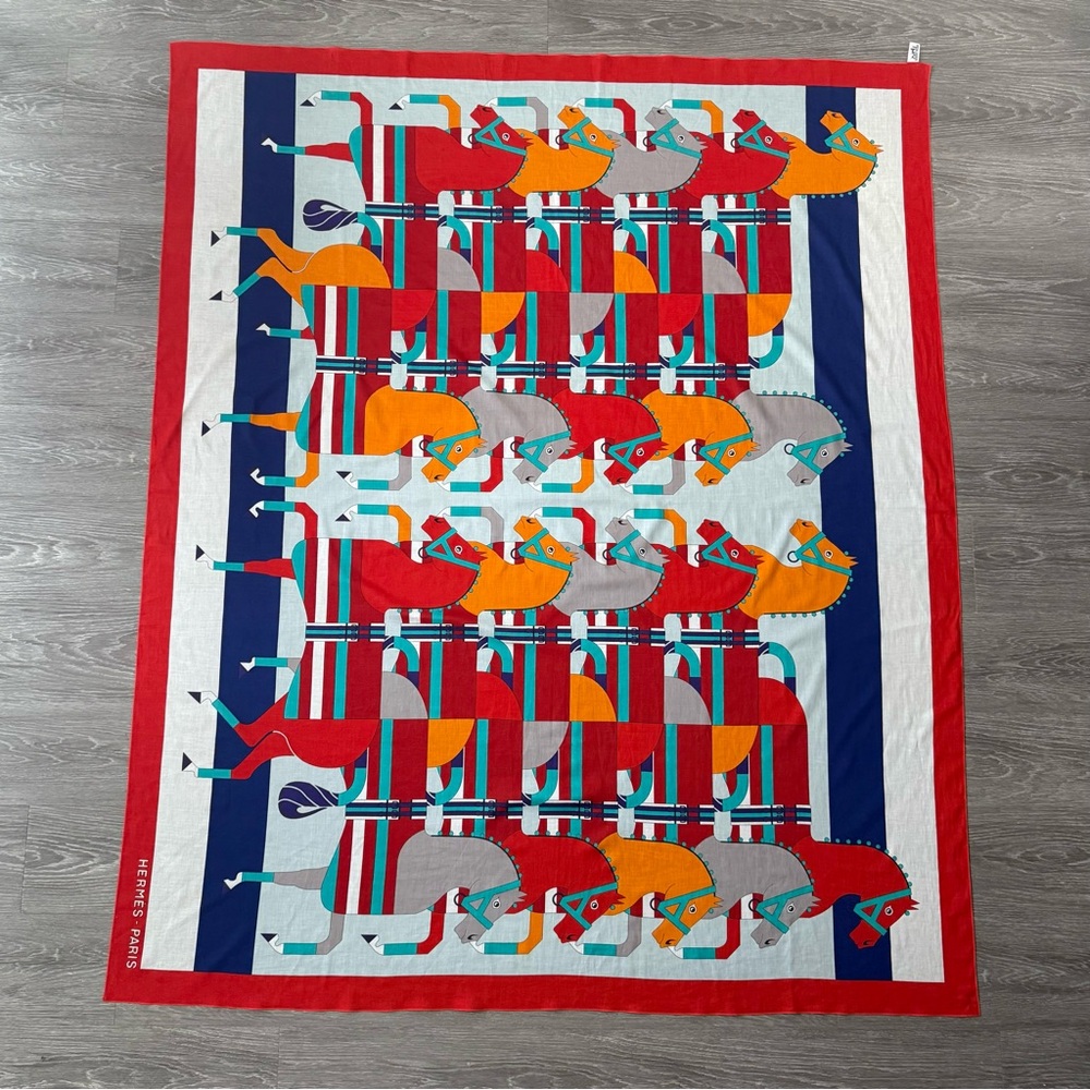Hermès Rocabar Cotton Pareo Scarf Shawl Wrap